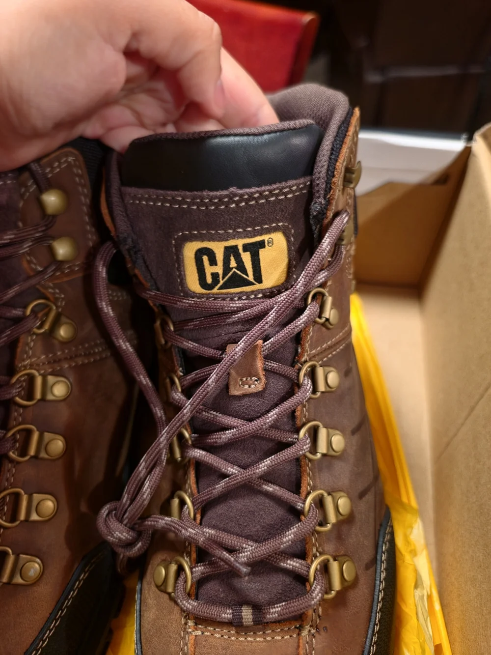 Caterpillar Men’s Waterproof Work Boots – Size 10